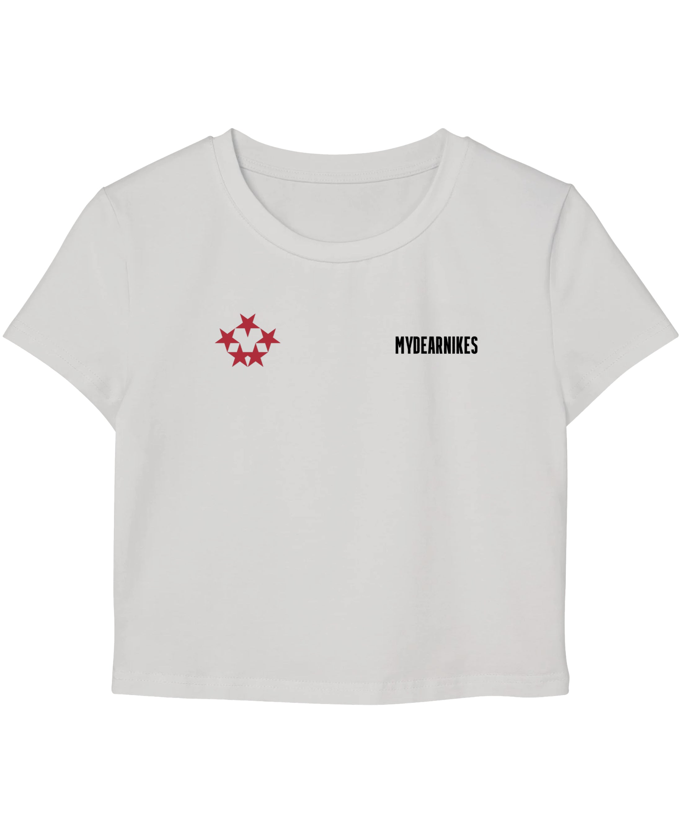 White Baby Tee Front Design