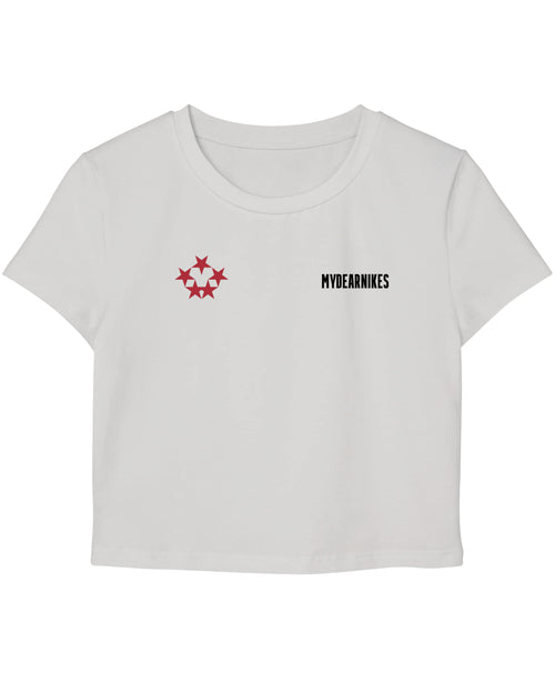 White Baby Tee Front Design