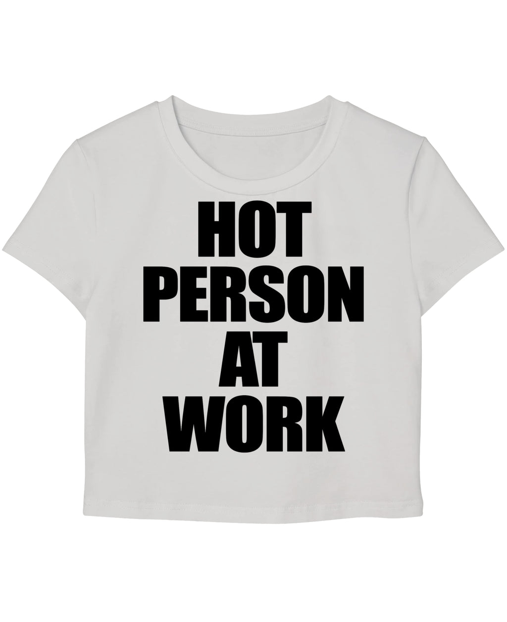 White Baby Tee Front Design