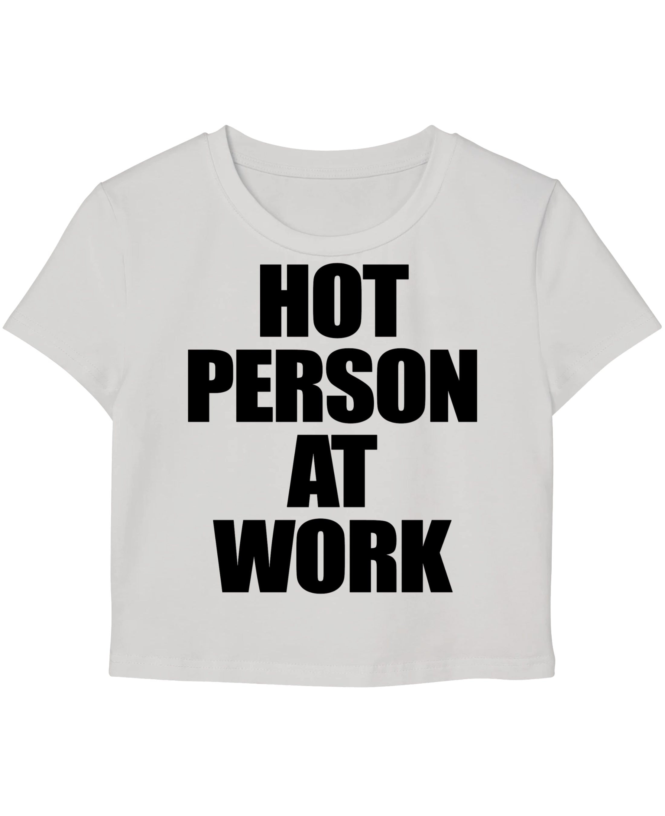 White Baby Tee Front Design