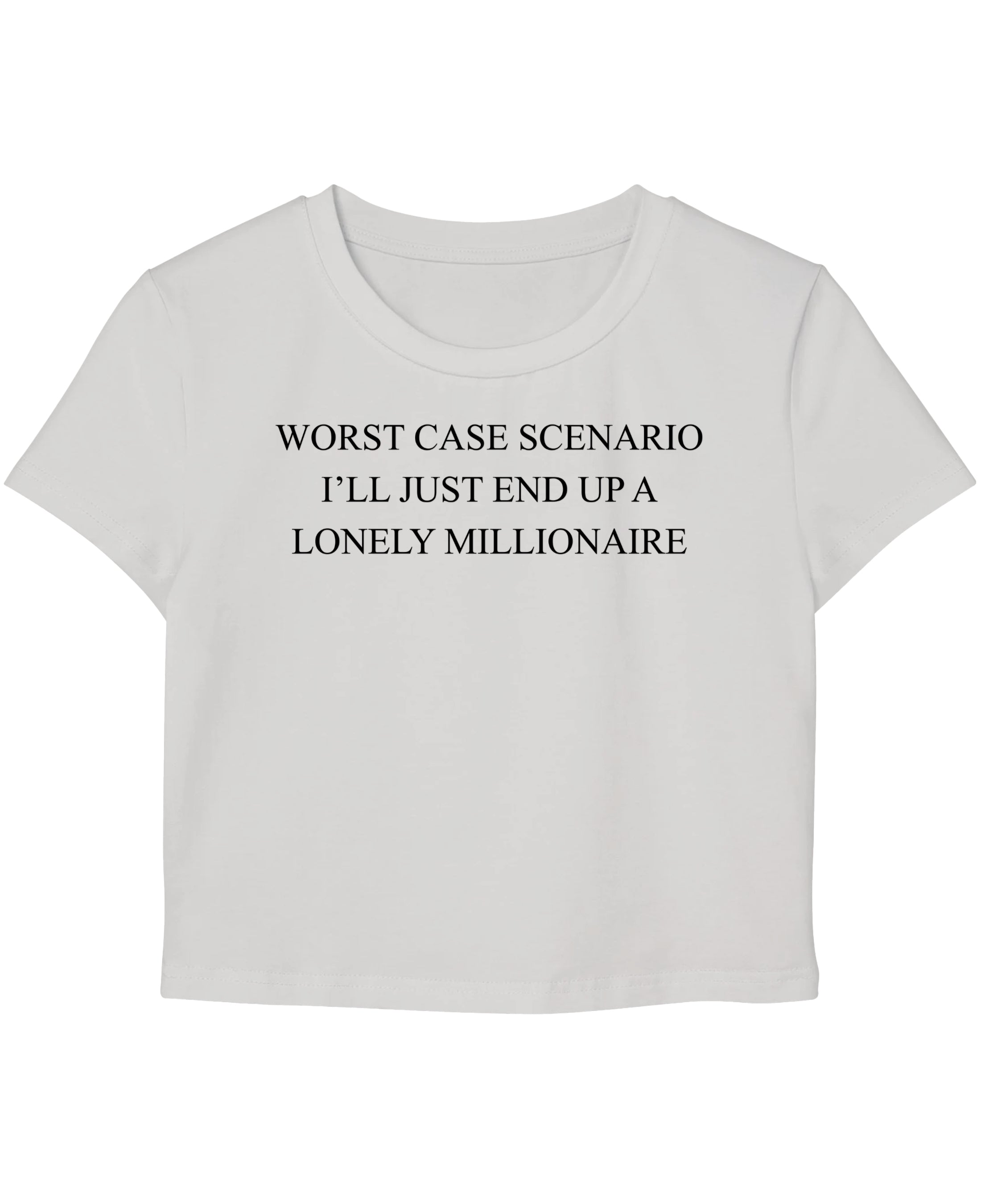 White Baby Tee Front Design