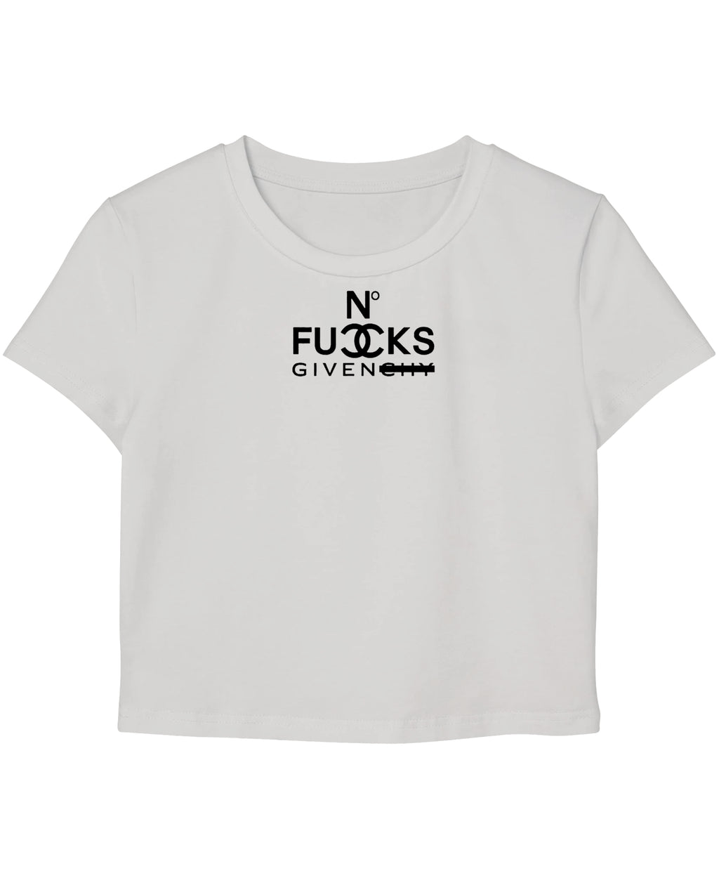 White Baby Tee Front Design