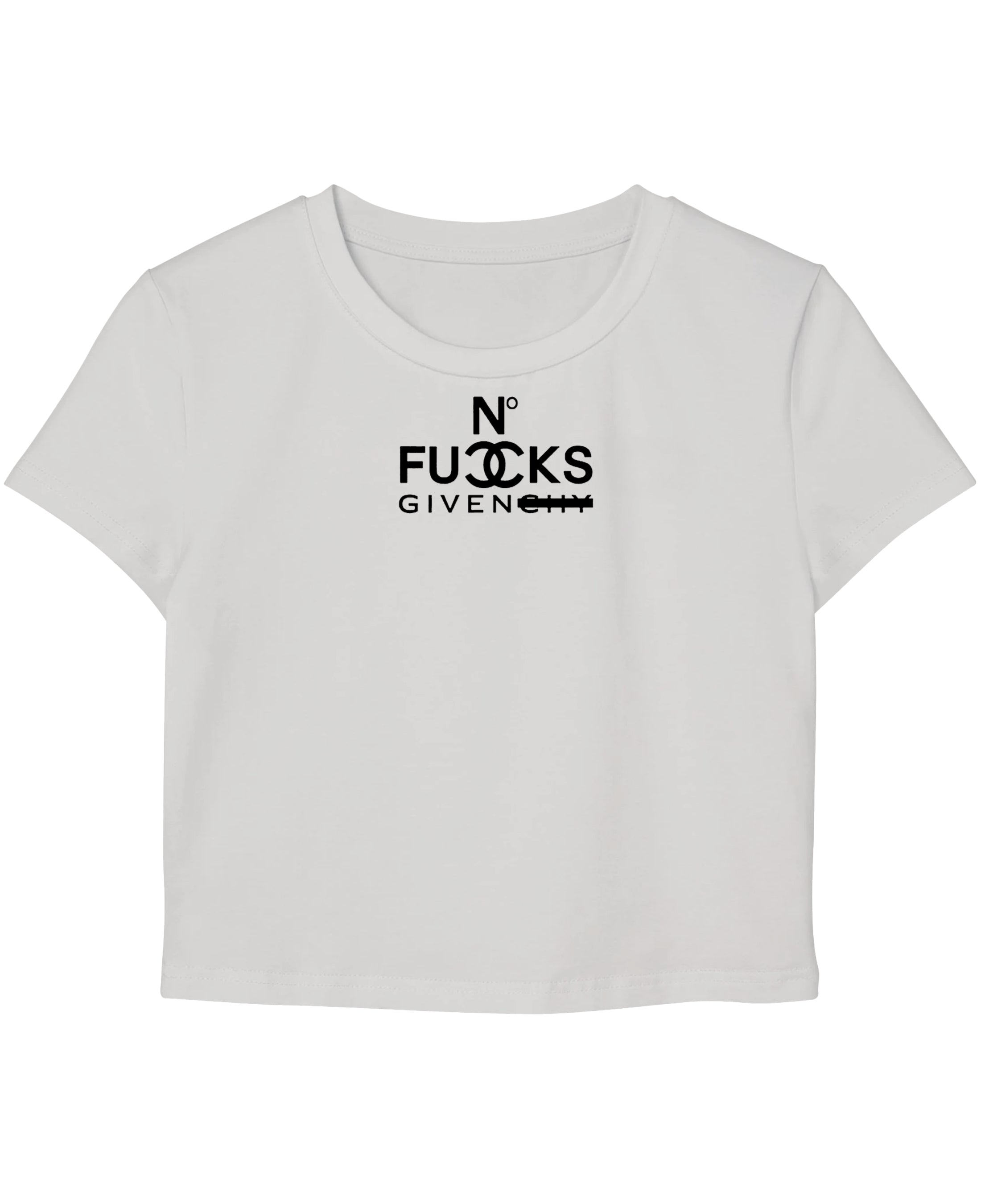 White Baby Tee Front Design