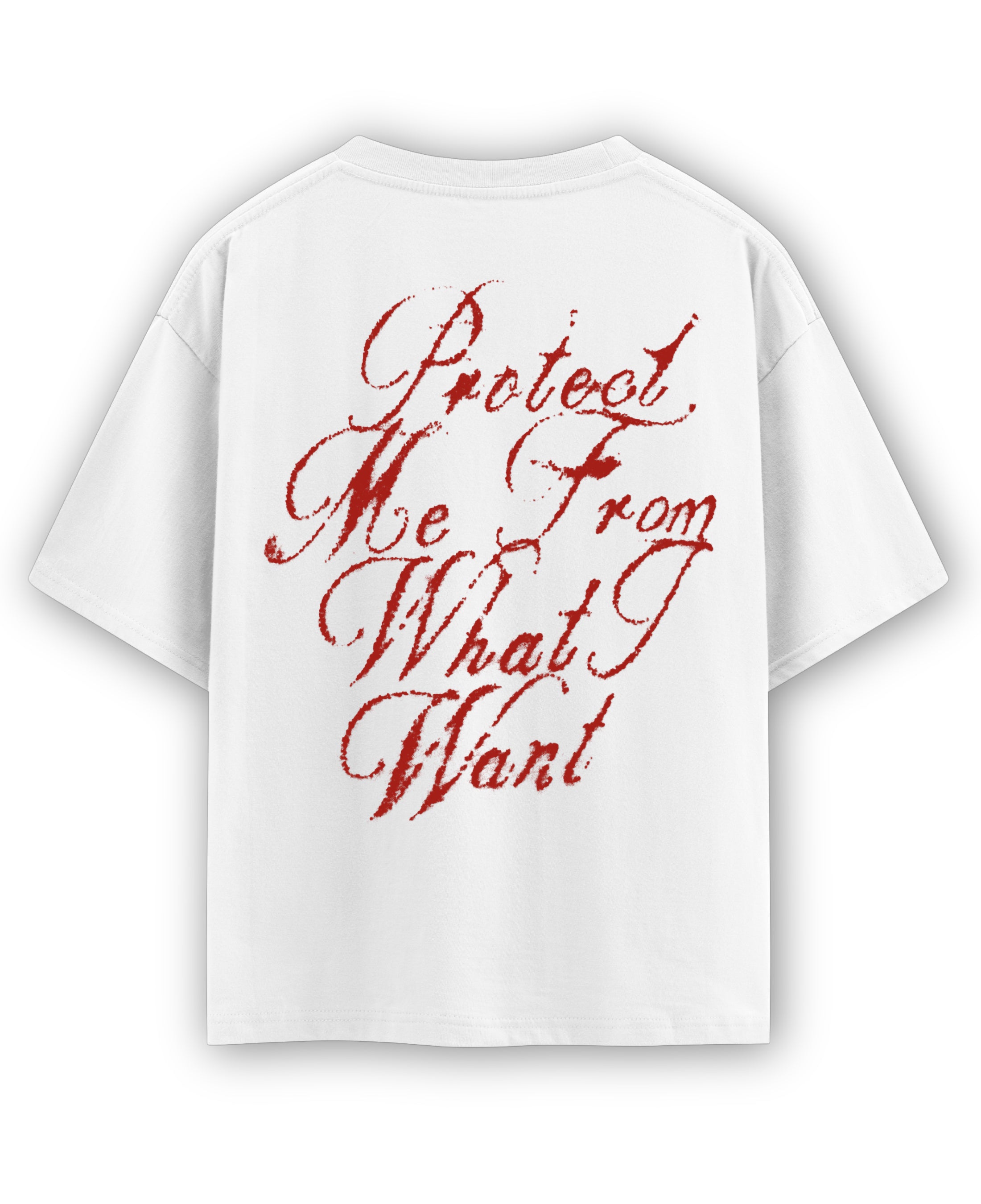 White Oversized T-shirt Back Design