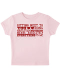 Baby Pink Baby Tee Front Design