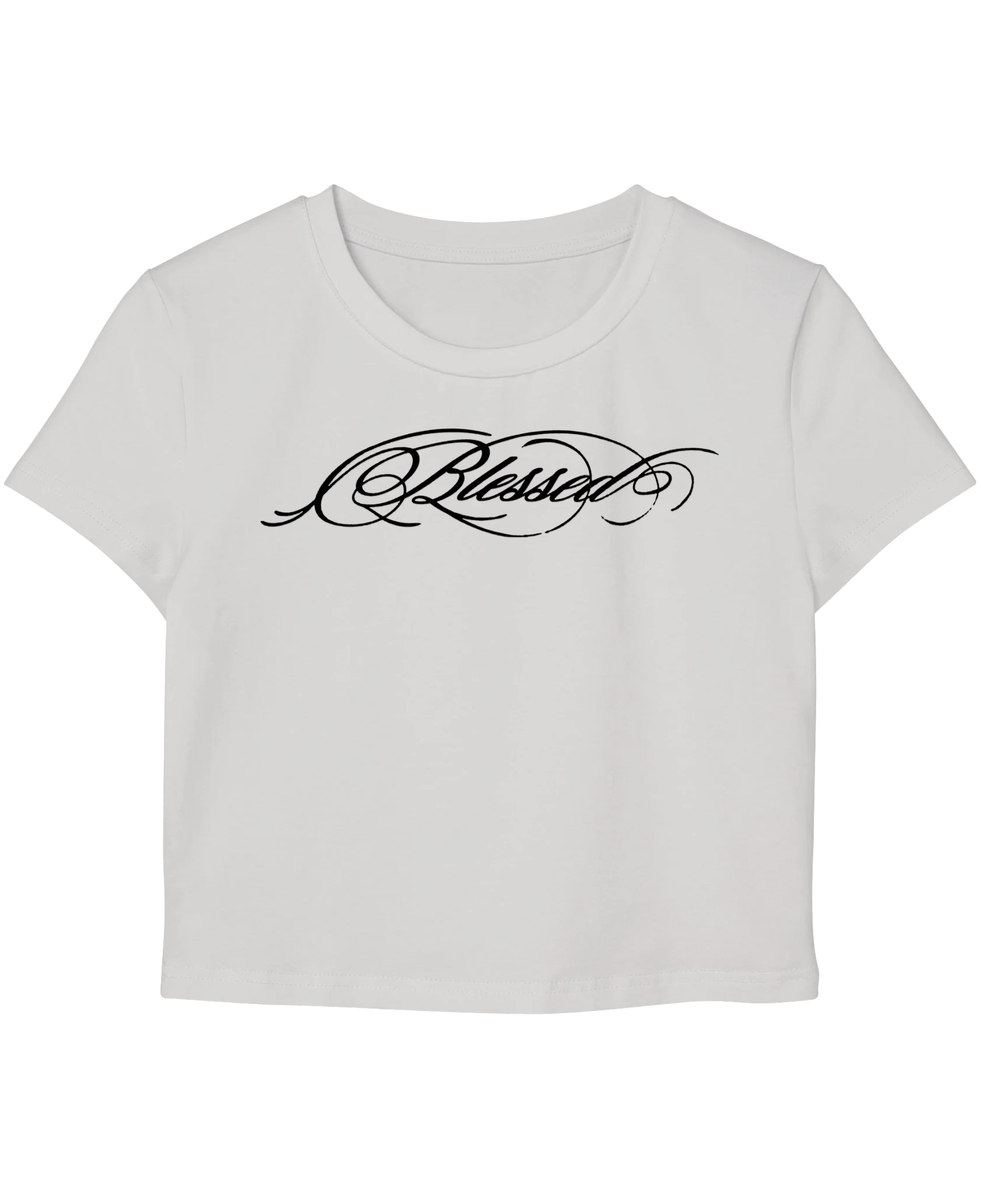White Baby Tee Front Design