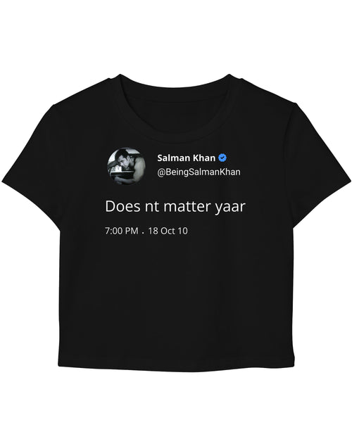 Black Baby Tee Front Design