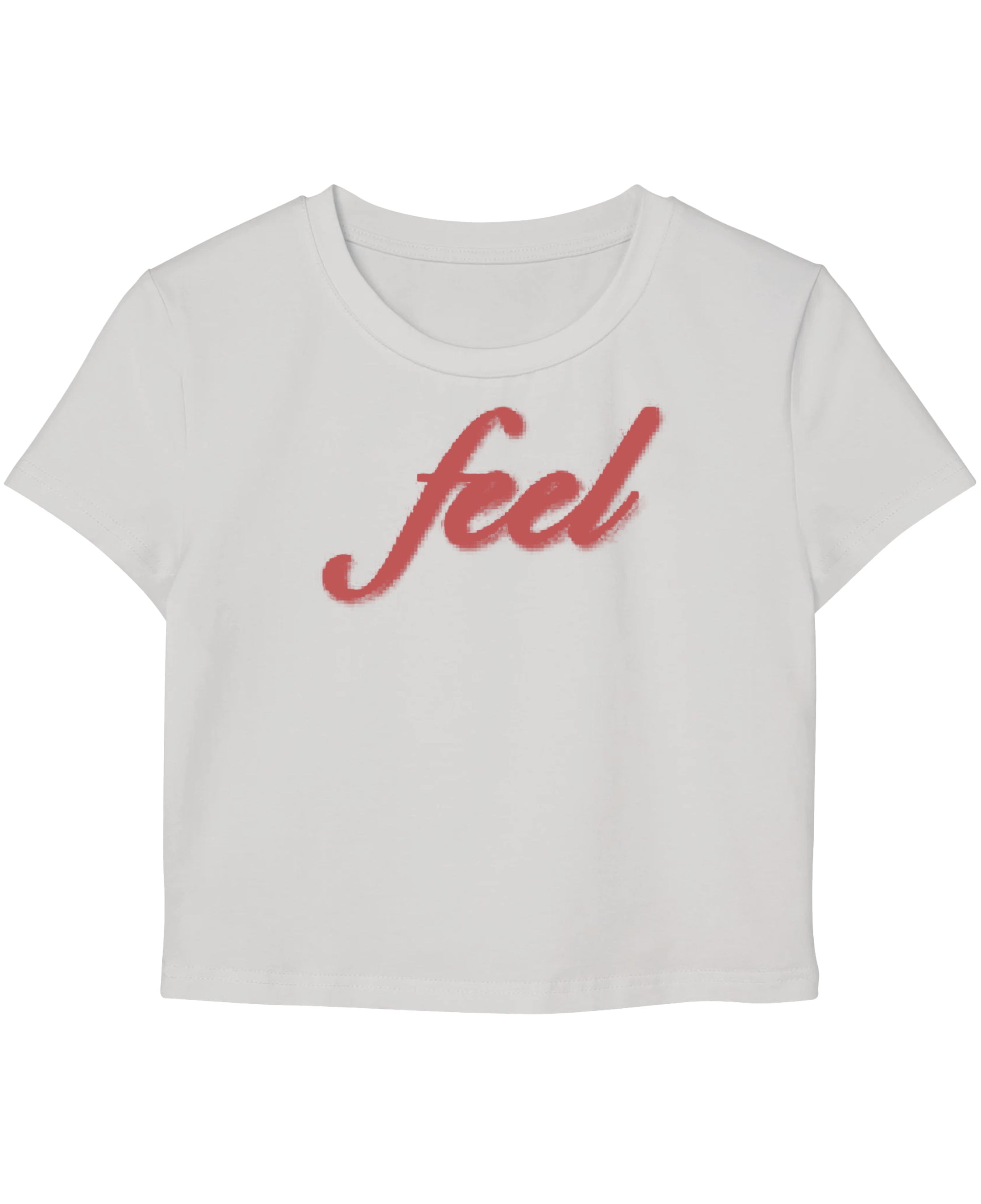 White Baby Tee Front Design