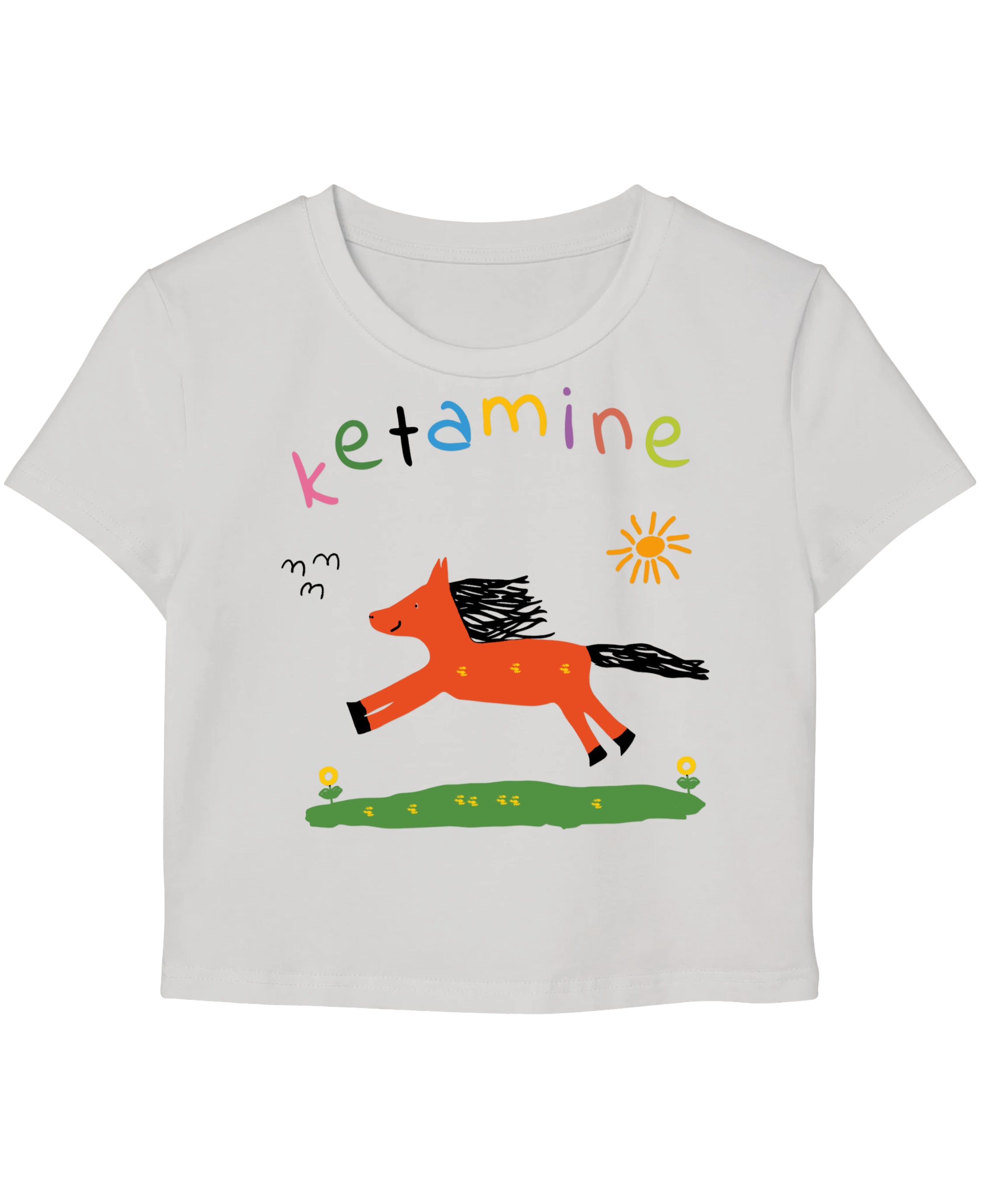 White Baby Tee Front Design