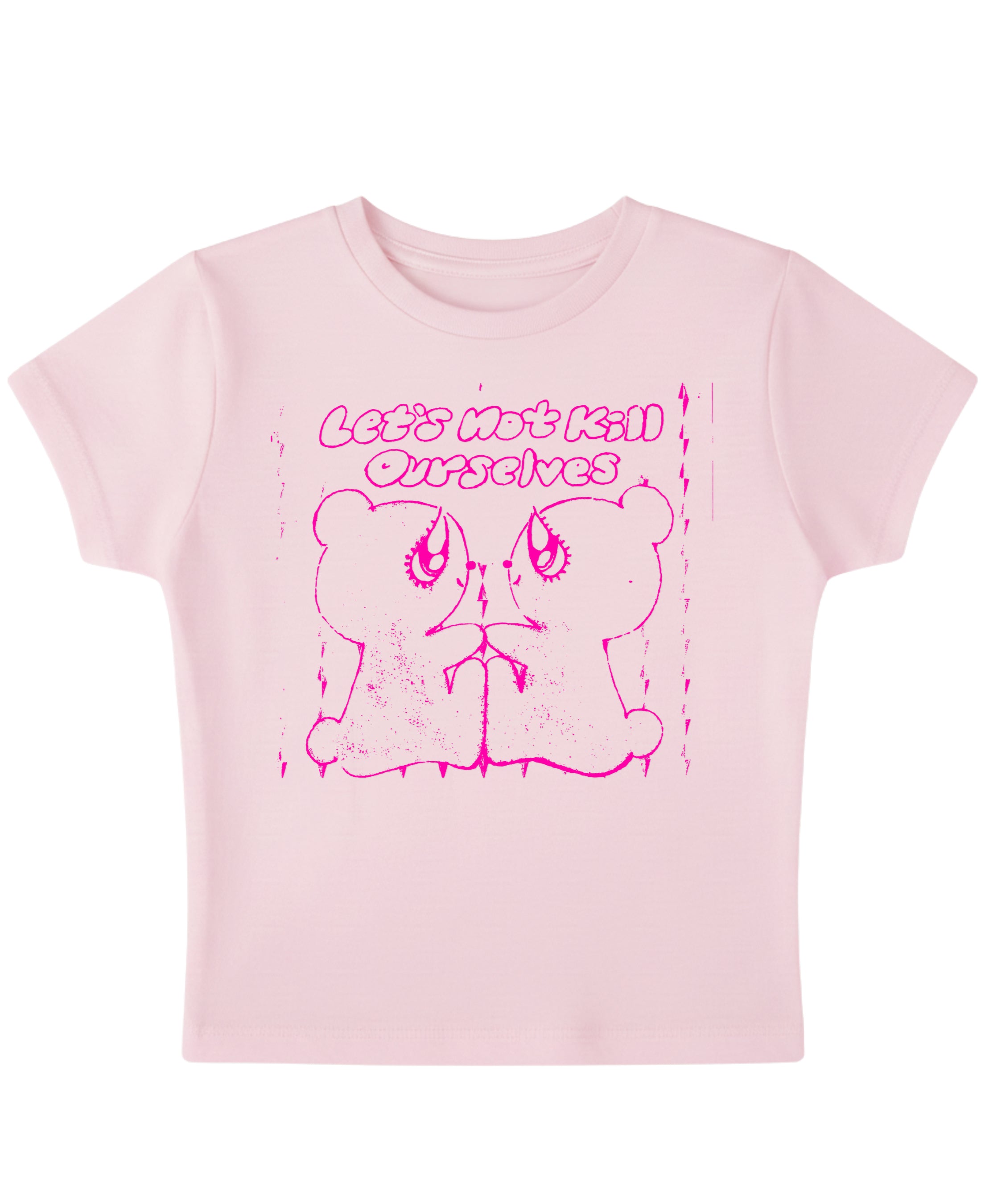 Baby Pink Baby Tee Front Design
