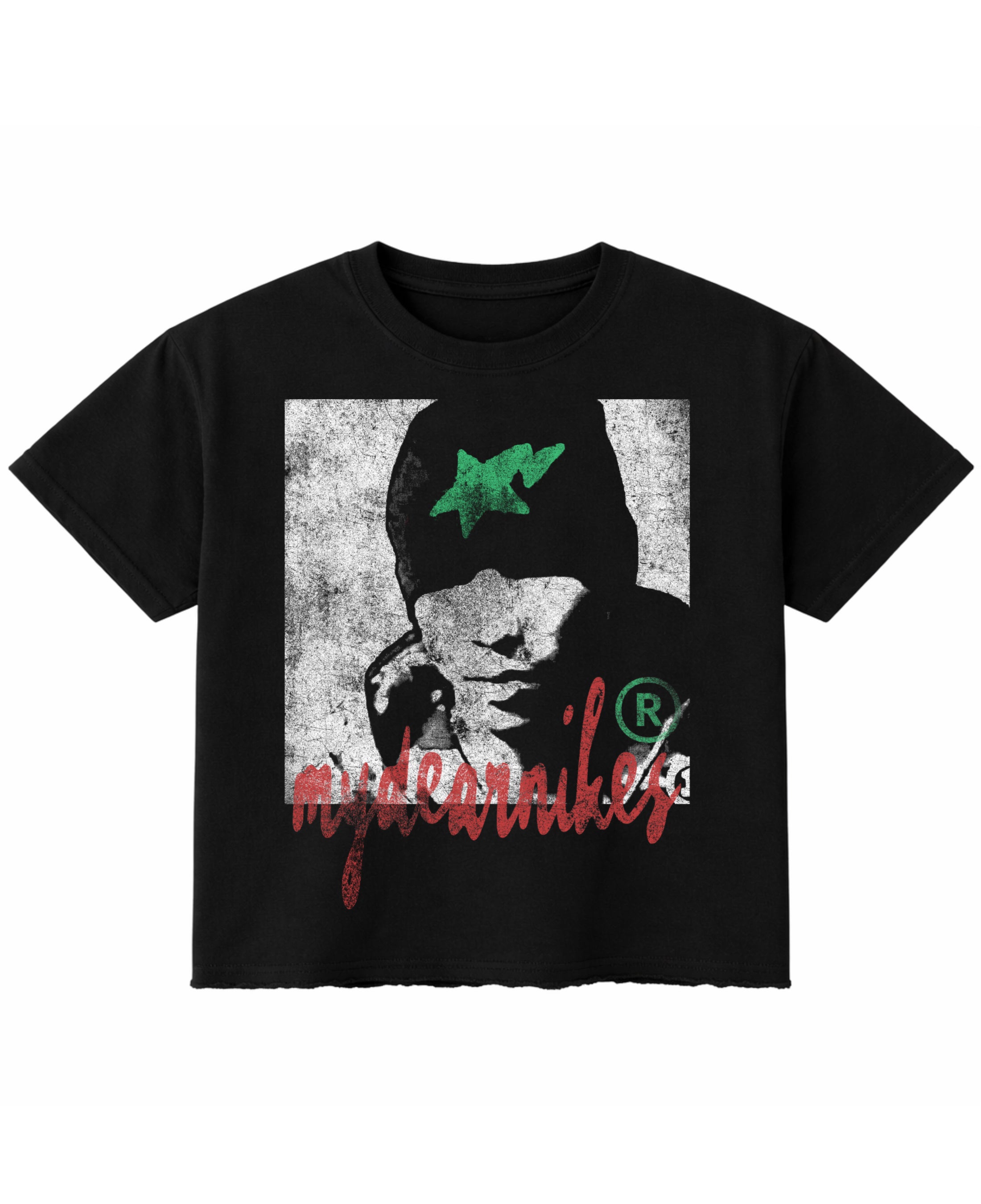 Black Boxy Fit T-shirt Front Design