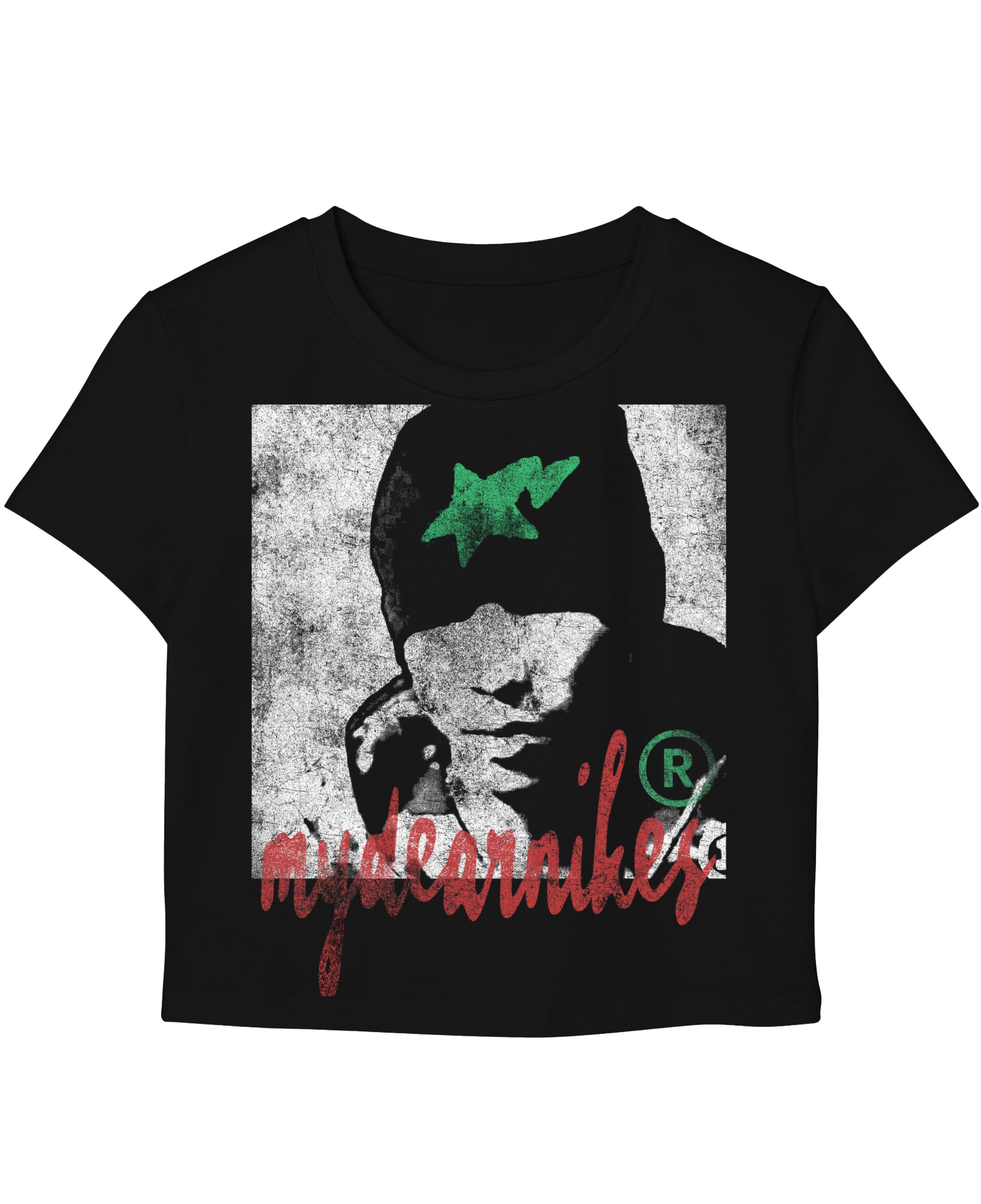 Black Baby Tee Front Design