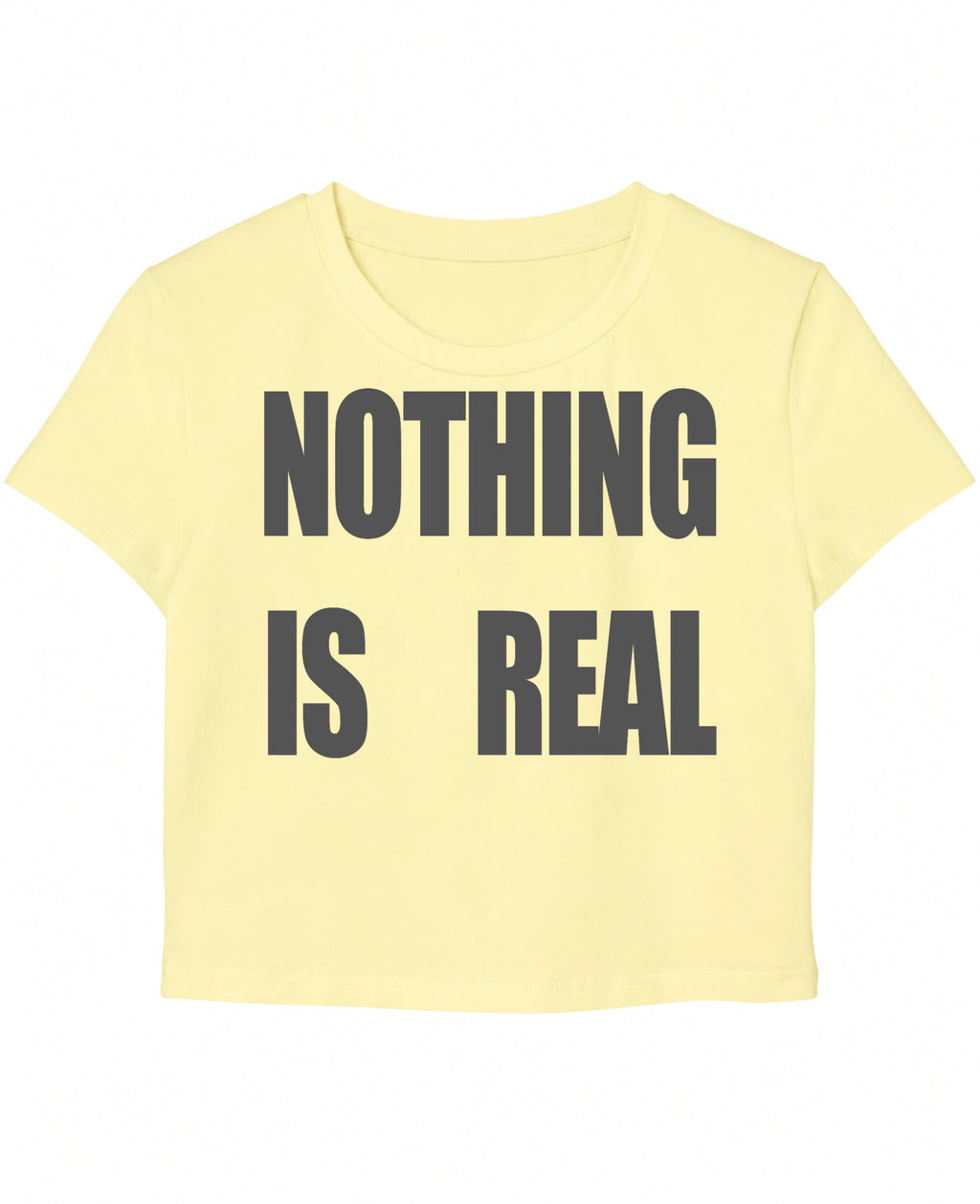 Butter Yellow Baby Tee Front Design