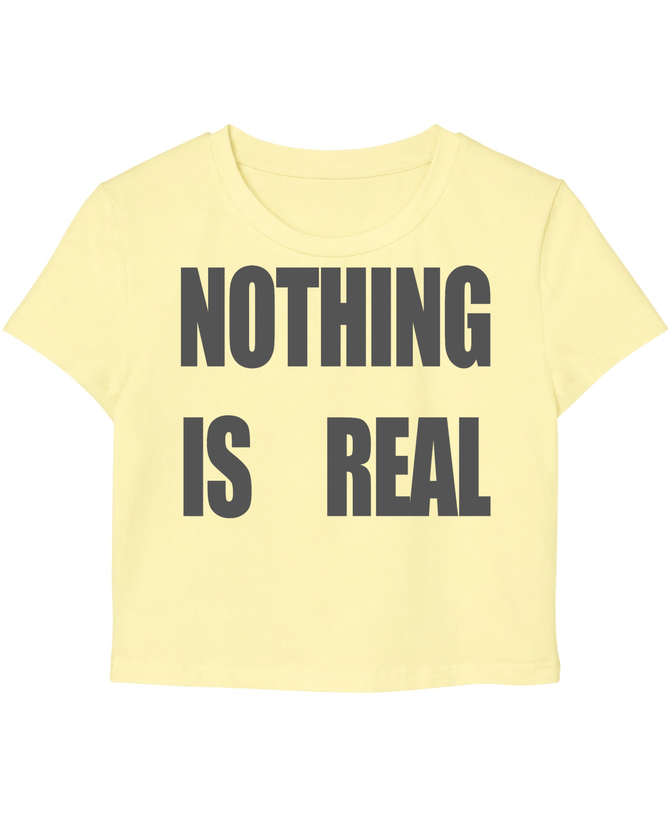 Butter Yellow Baby Tee Front Design