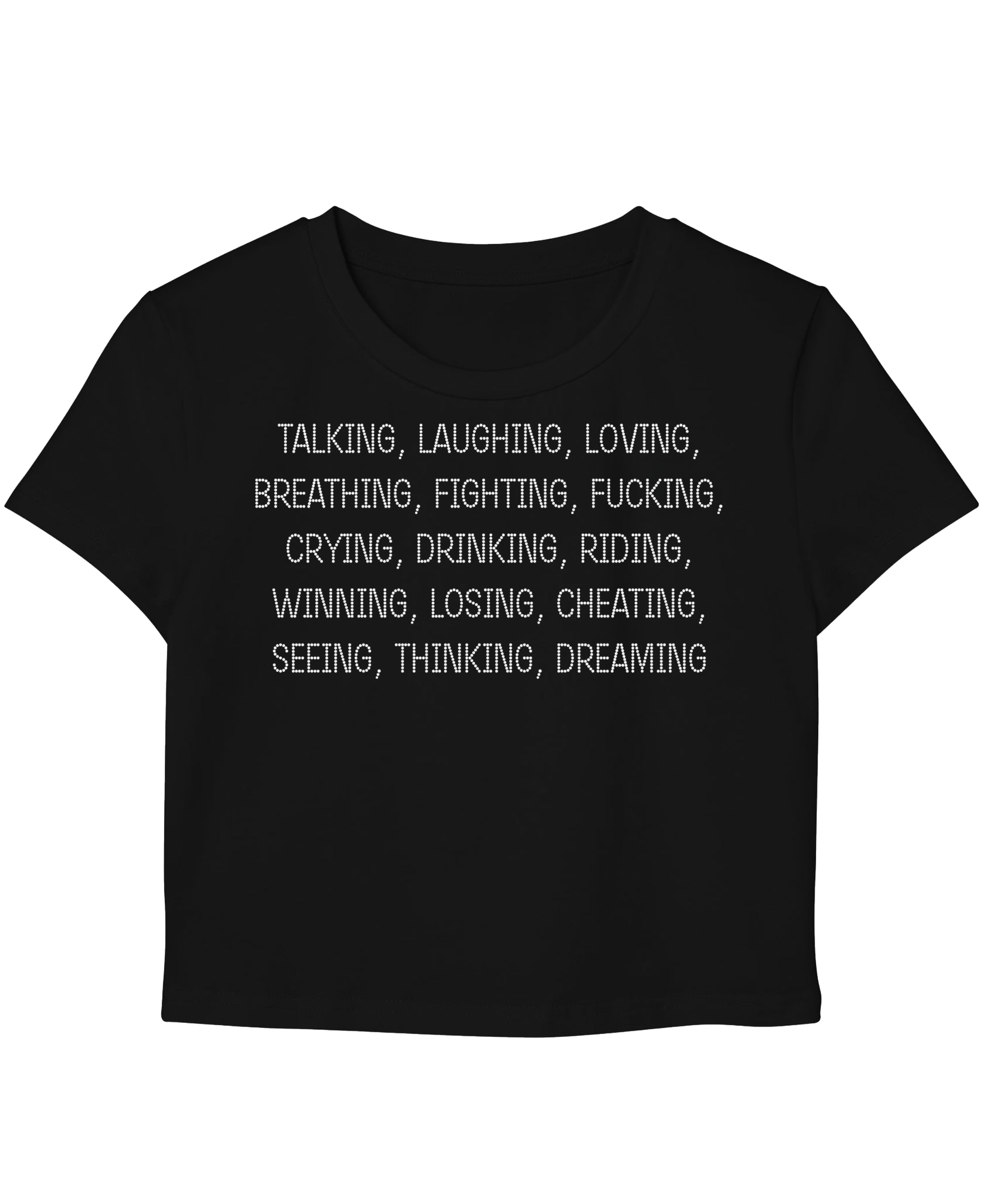 Black Baby Tee Front Design