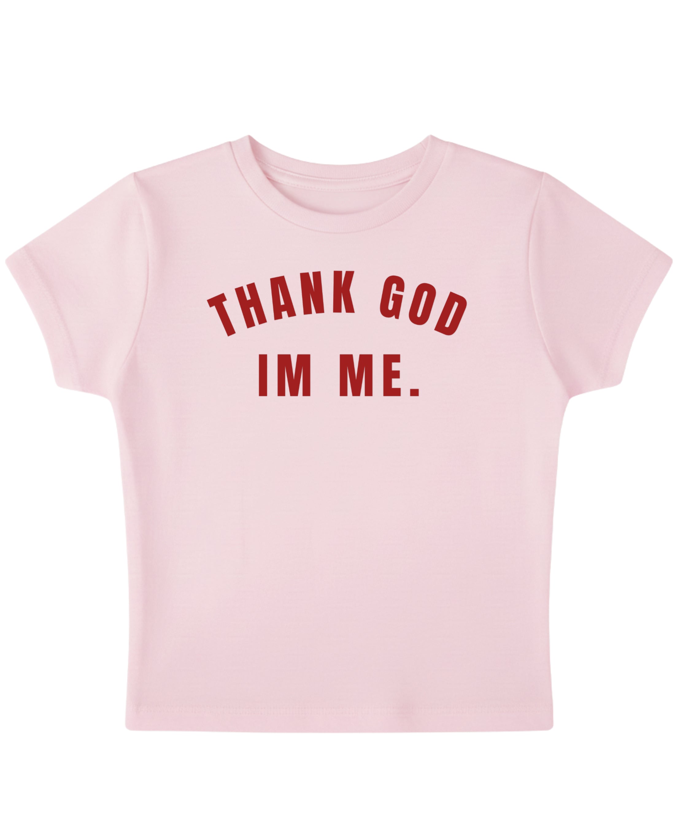 Baby Pink Baby Tee Front Design