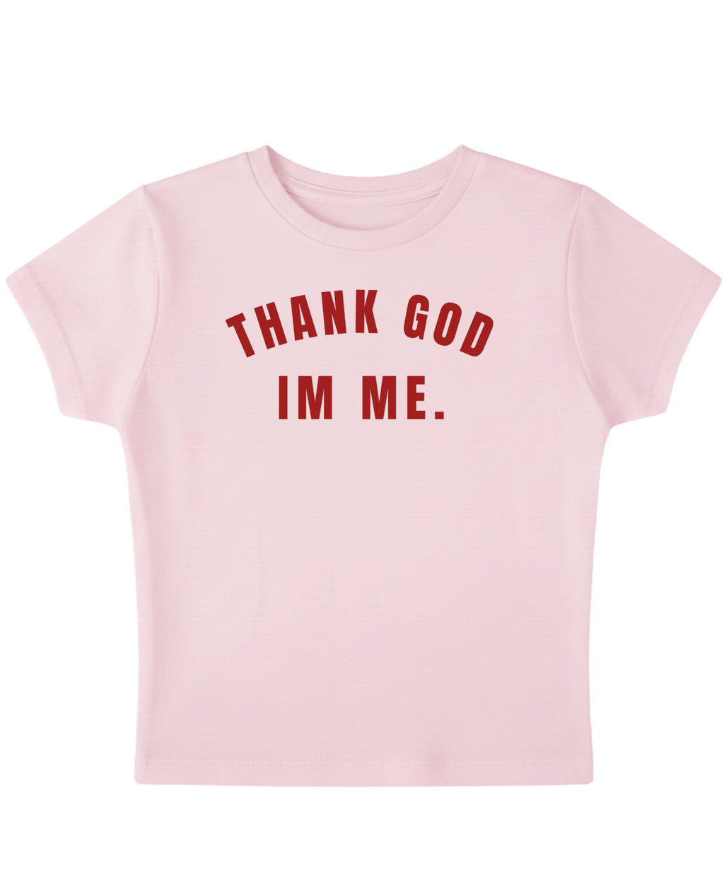 Baby Pink Baby Tee Front Design