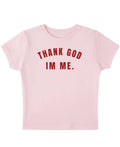 Baby Pink Baby Tee Front Design