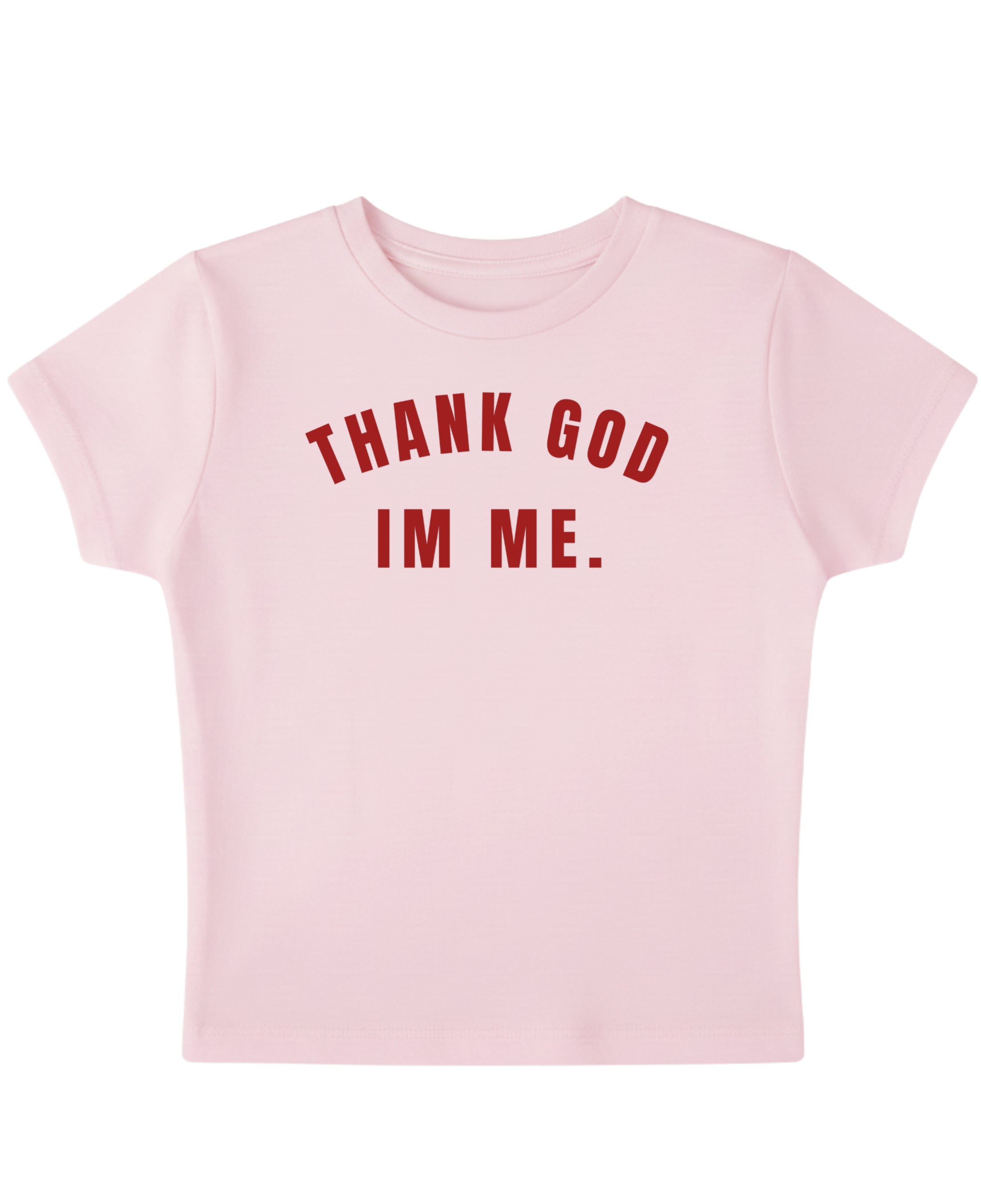 Baby Pink Baby Tee Front Design