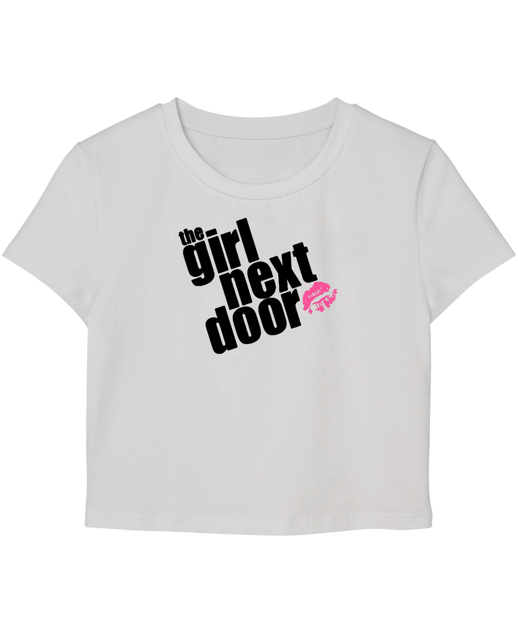 White Baby Tee Front Design