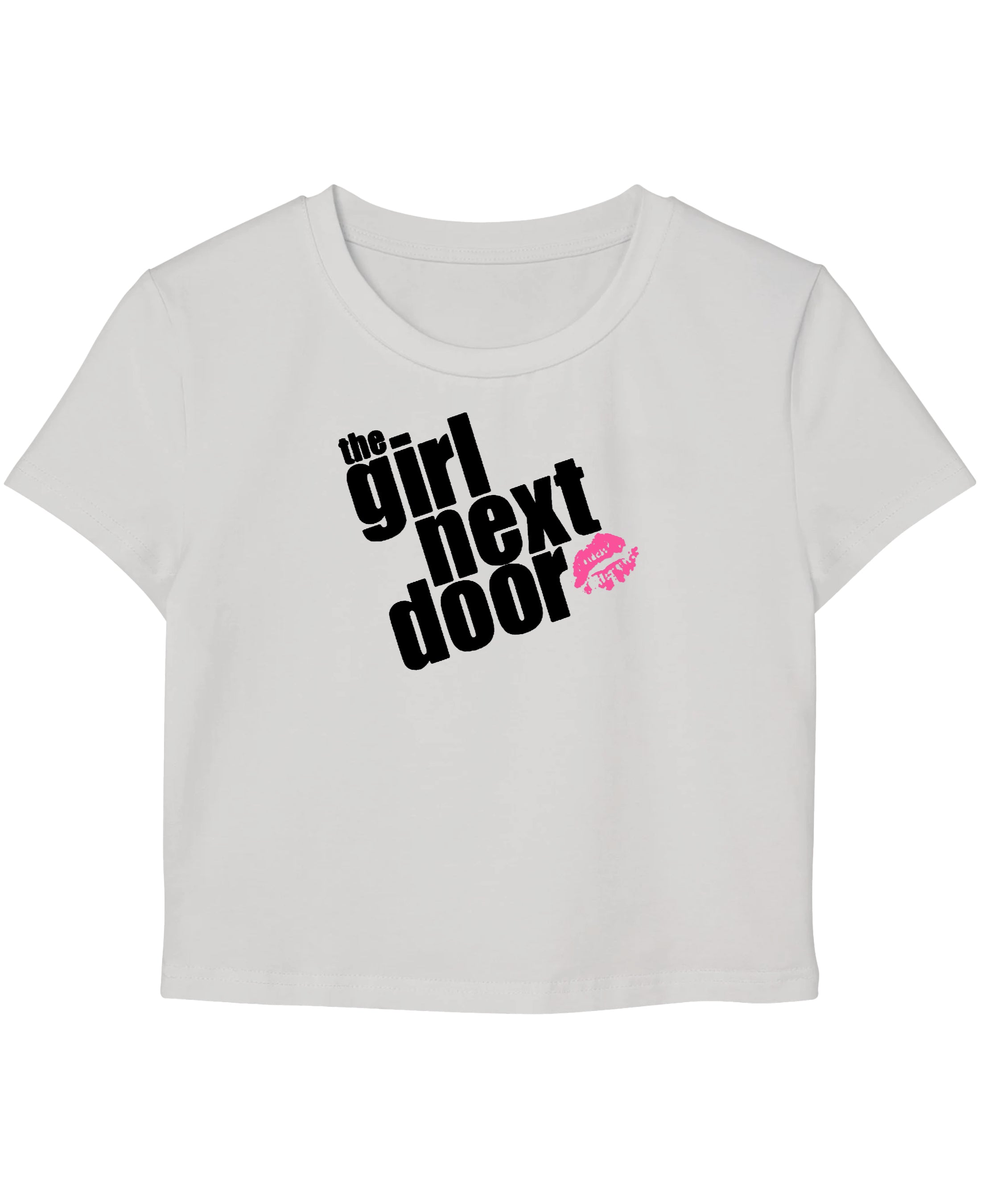 White Baby Tee Front Design